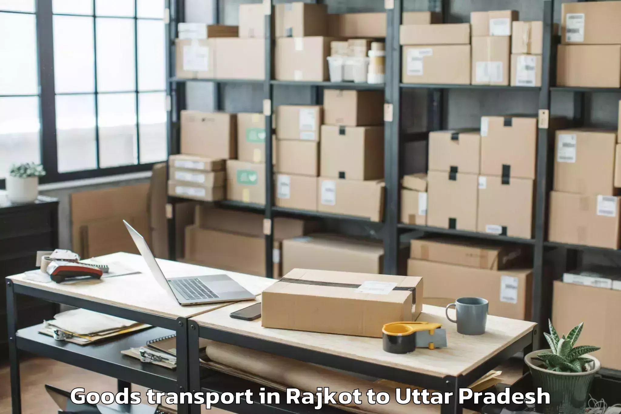 Discover Rajkot to Etawah Goods Transport